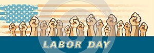 World labor day vector banner