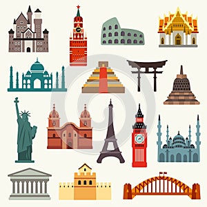 World Landmarks icons photo