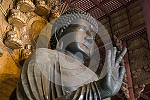 World largest bronze buddha statue in Todai-ji temple, Japan