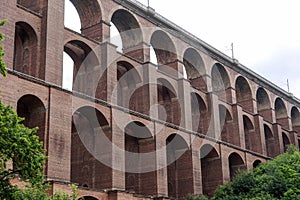 World largest railway viaduct named Goeltzschtalbruecke near Netzschkau town. Germany