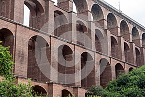 World largest railway viaduct named Goeltzschtalbruecke near Netzschkau town. Germany