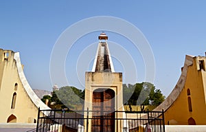 World largest sundial at Jantar mantar observatory Jaipur Rajasthan India