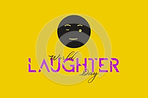 World Laughter day on May vector Design with laugh symbol