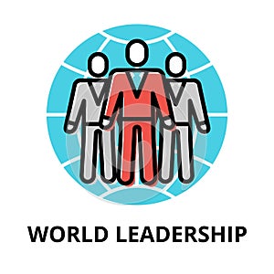 World Leadership icon concept, politics collection