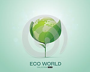World on leaf eco world green world
