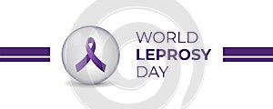 Leprosy day poster on white background photo