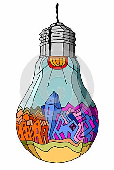 The world in a light bulb