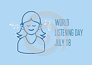 World Listening Day vector