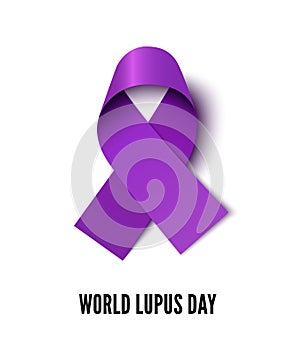 World Lupus Day ribbon vector realistic illustration