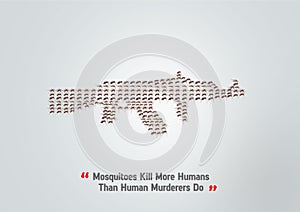 World Malaria Day Concept-Mosquitoes Kill More Humans Than Human Murderers Do. photo