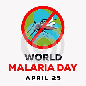 world malaria day design illustration