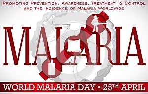 World Malaria Day Design Promoting Prevention Methods for this Disease, Vector Illustration