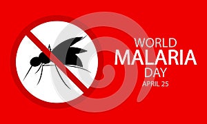 World malaria day forbidden mosquito sign