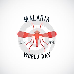 World Malaria Day vector banner.