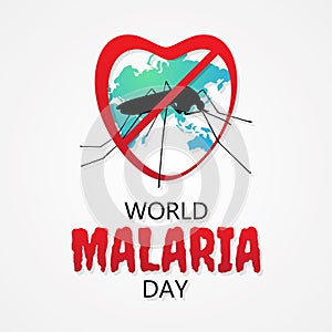World Malaria Day vector letter for element design