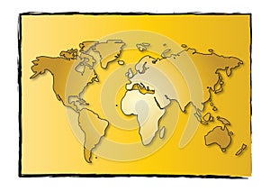 World map abstract