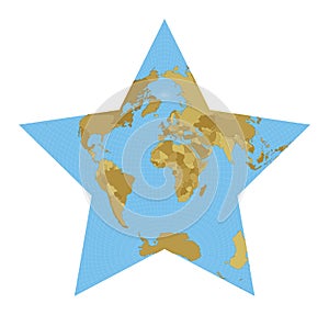World Map. Berghaus star projection. photo