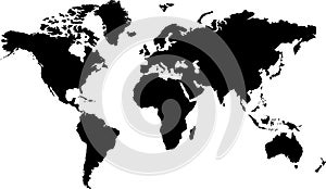 World map black
