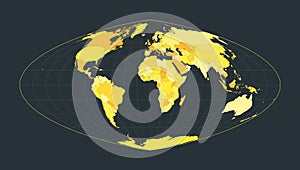 World Map. Boggs eumorphic projection.