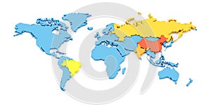 World map of BRIC photo