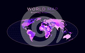 World Map. Bromley projection.