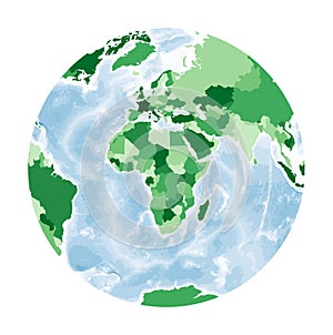 World Map. Chamberlin projection for Africa.