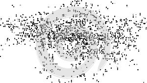 World map from circle formation, alpha channel