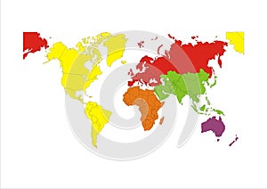 World Map Continent