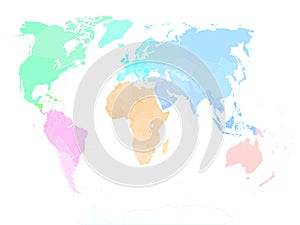 World map continents