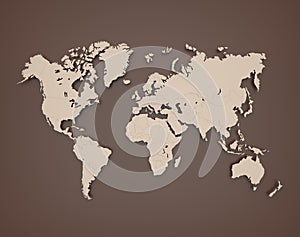 World Map Continents Travel Business Continental Background 3D Illustration