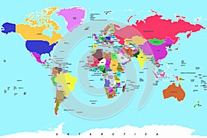 World map with countries