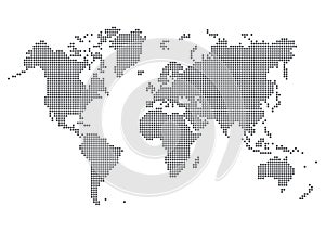 World map created from dots