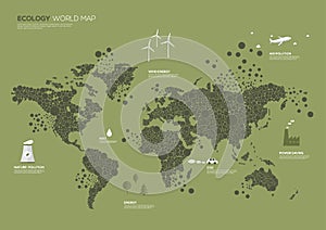World Map dots ecology