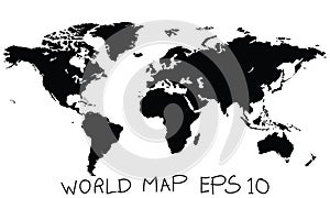 World Map Earth Globe Vector Illustrator, EPS 10.