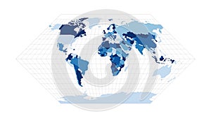 World Map. Eckert I projection.
