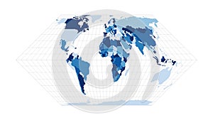 World Map. Eckert II projection.