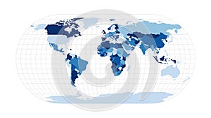 World Map. Eckert III projection.