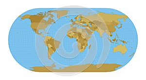 World Map. Eckert III projection.