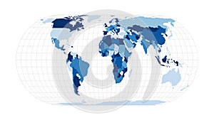 World Map. Eckert IV projection.