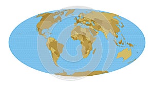 World Map. Equal-area, pseudocylindrical.