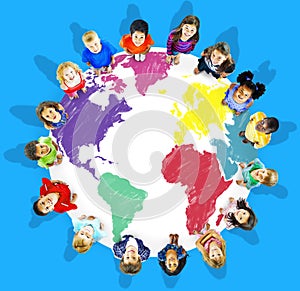 World Map Global International Globalisation Concept photo