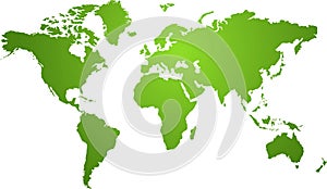 World map green