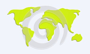 World map. Green Earth. Template for web site, app, inphographics. Globe worldmap. Travel worldwide backdrop