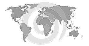 World Map Grey Pattern