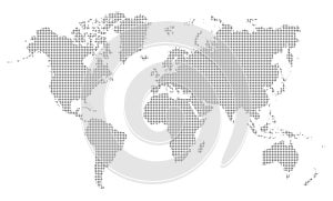 World map halftone printing technique with star shape