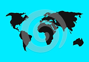 world map icon. flat simple color design. vector illustration