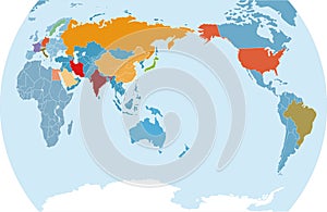 World map illustration ai