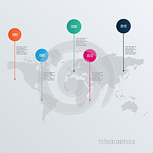 World map illustration infographics geometric concept design
