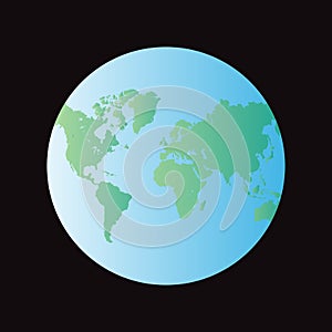 World map illustration vector eps10. black background