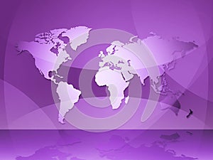 World Map Indicates Globalization Continents And Backgrounds